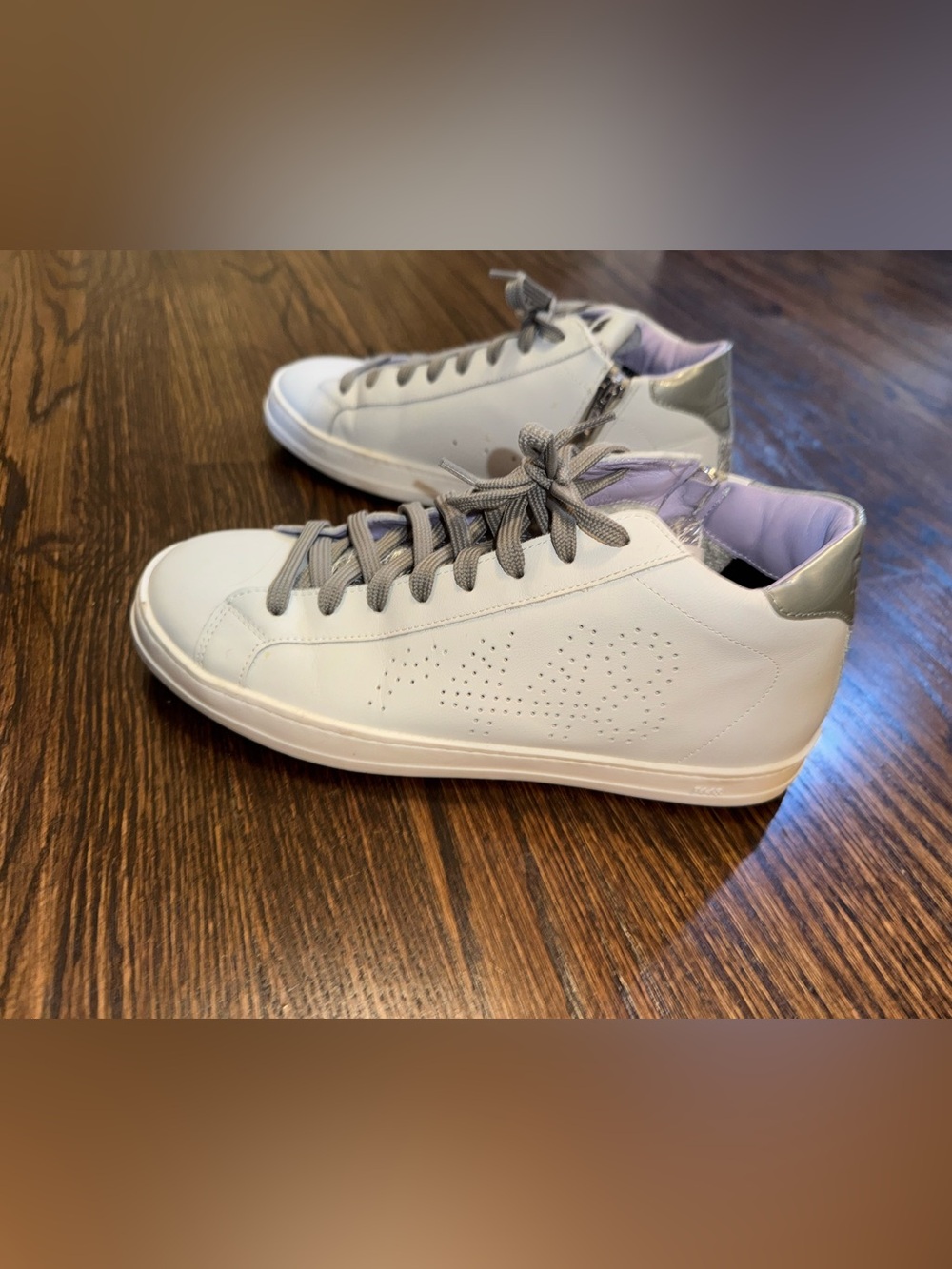 P448 John Stargazer White Leather High-Top Sneakers